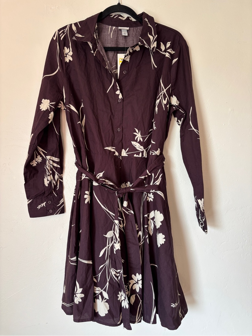 NWT A New Day Women’s Long Sleeve Button Down Dress Size L